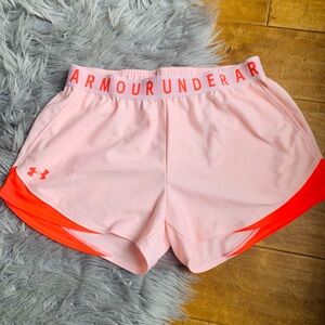 Women’s pink Under Armor shorts